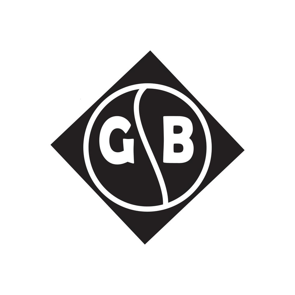 gb kreatives kreisbuchstabe-logo-konzept. GB-Briefgestaltung. vektor