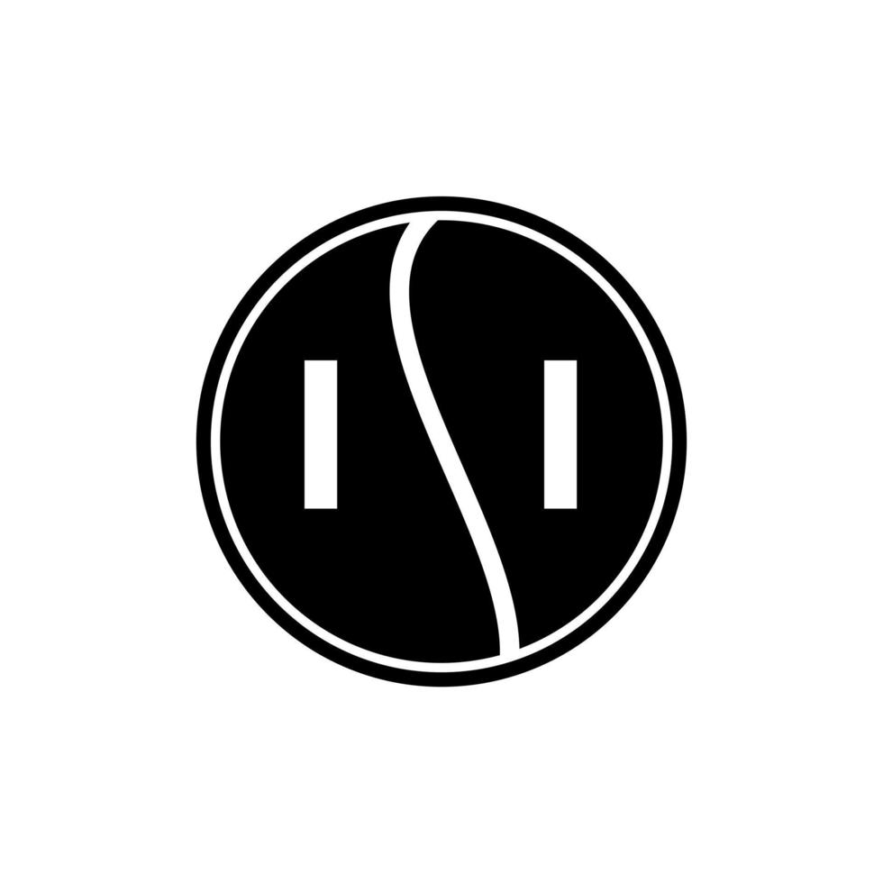 ii kreatives kreisbuchstabe-logo-konzept. ii Briefgestaltung. vektor