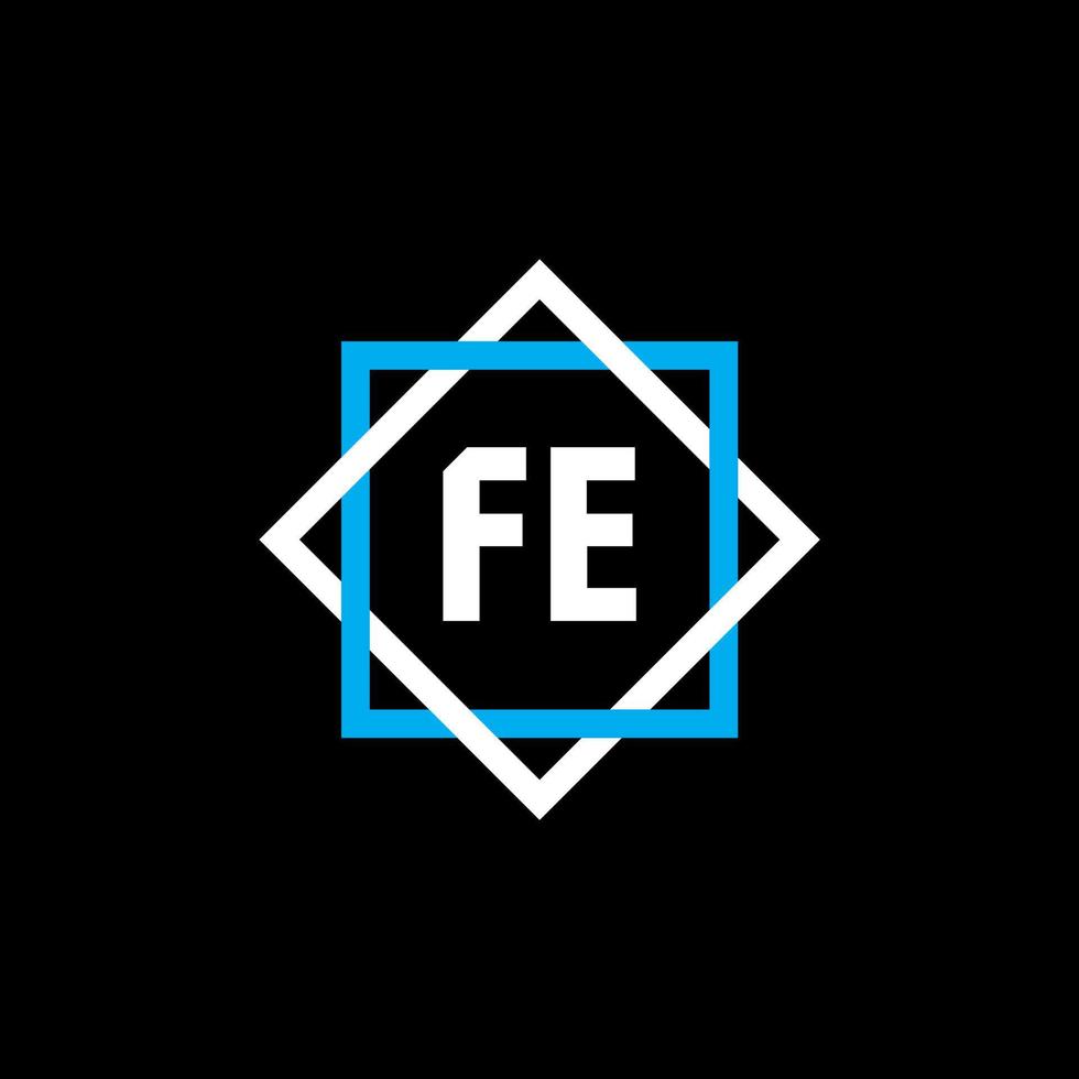 fe brev logotyp design på svart bakgrund. fe kreativ cirkel brev logotyp koncept. fe bokstavsdesign. vektor