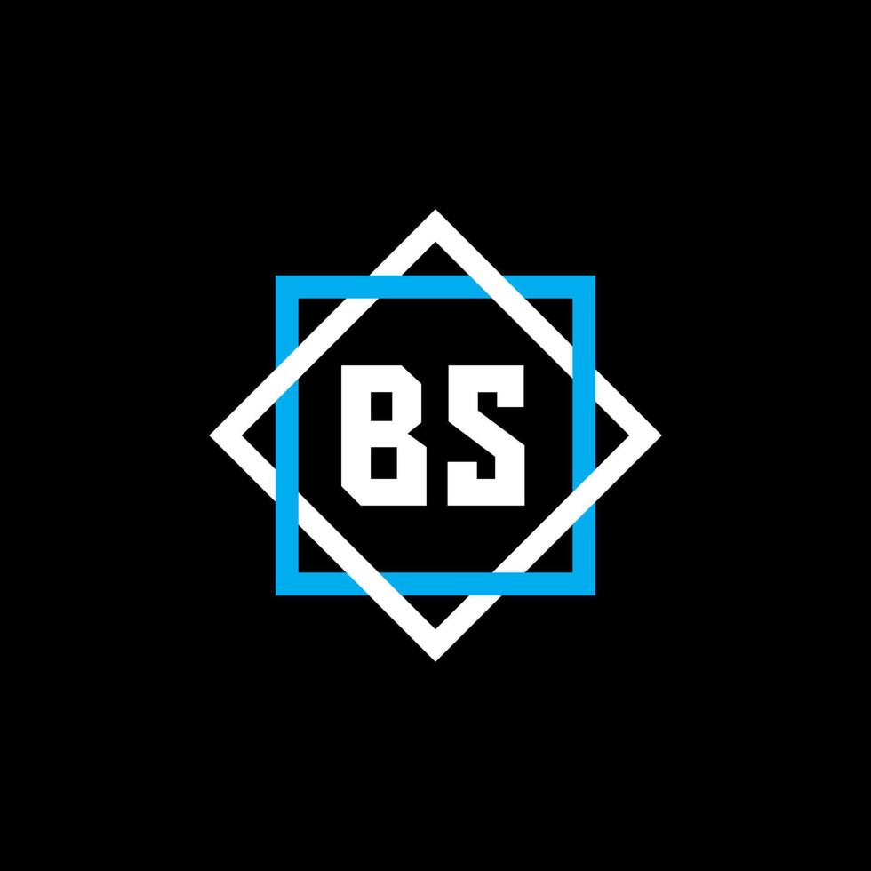 bs brev logotyp design på svart bakgrund. bs kreativa cirkel brev logotyp koncept. bs bokstavsdesign. vektor