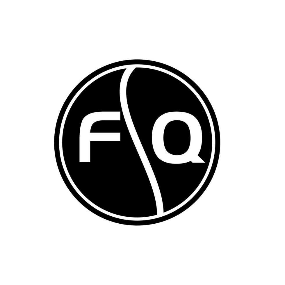 fq kreativ cirkel brev logotyp koncept. fq bokstavsdesign. vektor