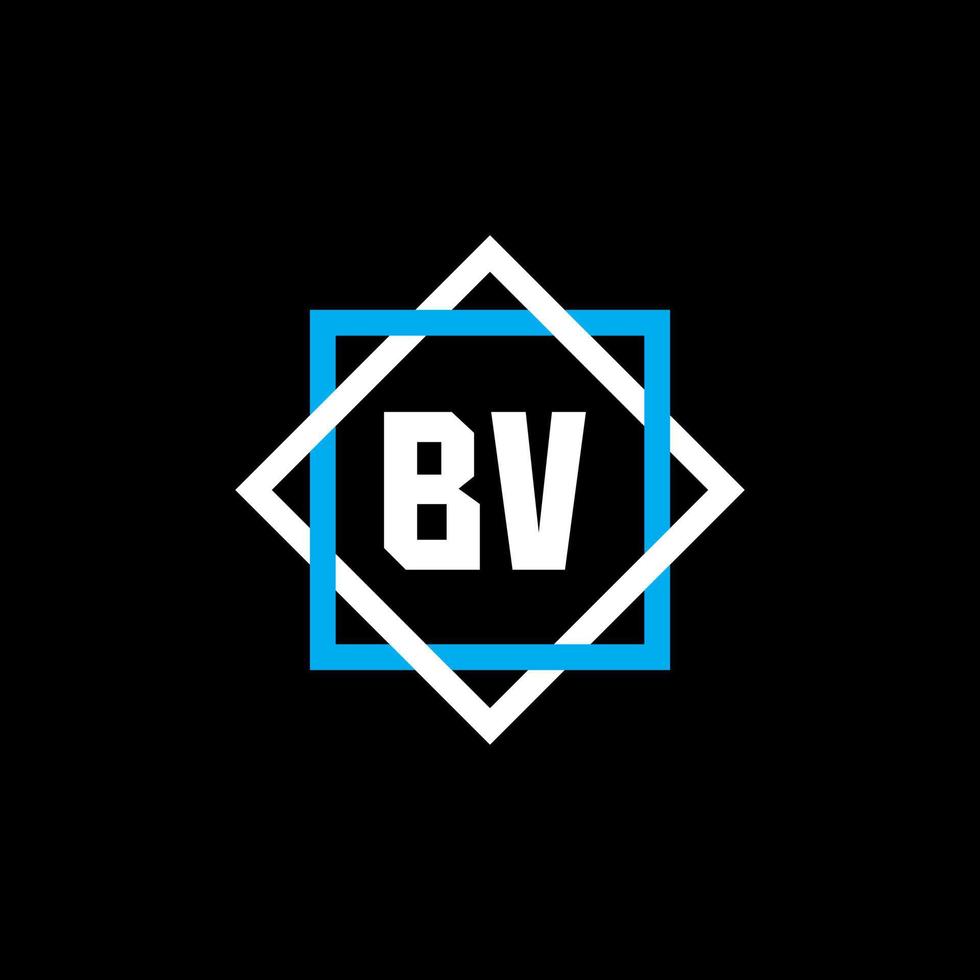 bv brev logotyp design på svart bakgrund. bv kreativa cirkel brev logotyp koncept. bv bokstavsdesign. vektor