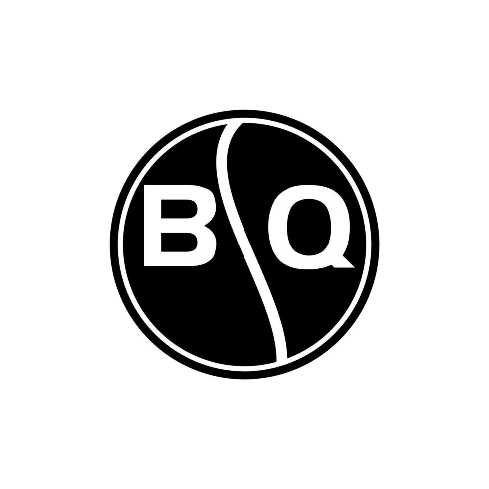 bq kreativ cirkel brev logotyp koncept. bq bokstavsdesign. vektor