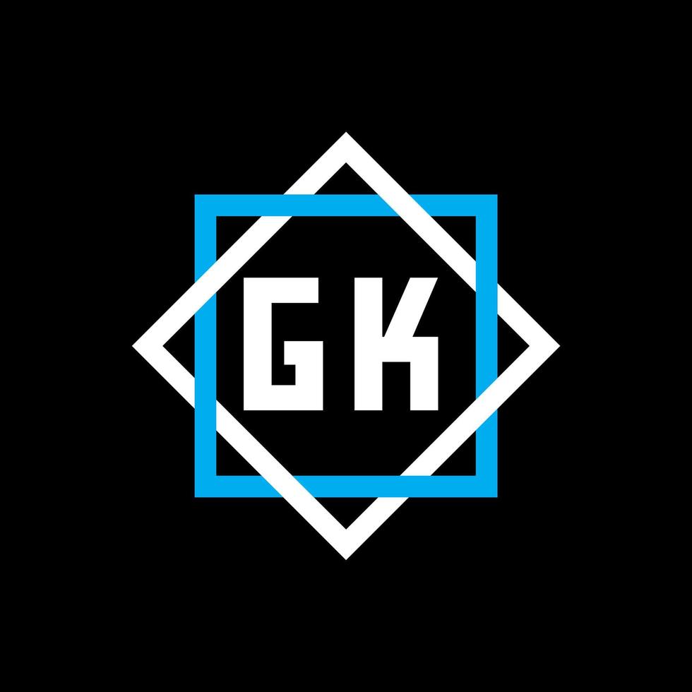 gk kreativ cirkel brev logotyp koncept. gk bokstavsdesign. vektor