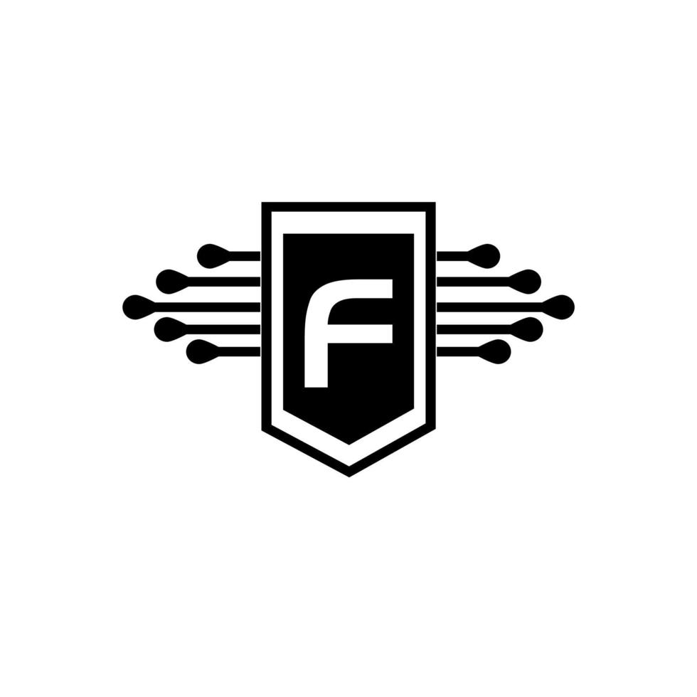 f kreativ cirkel brev logotyp koncept. f bokstavsdesign. vektor