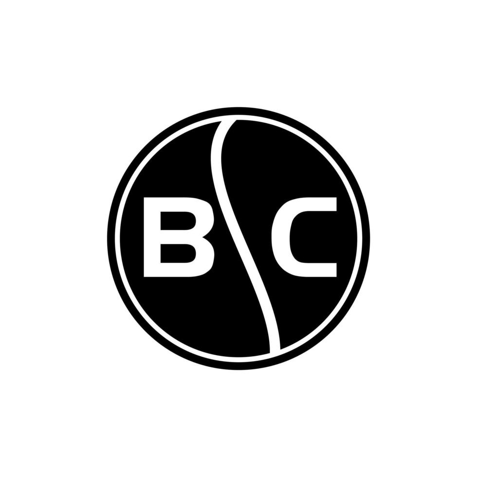 bc kreativ cirkel brev logotyp koncept. bc bokstavsdesign. vektor