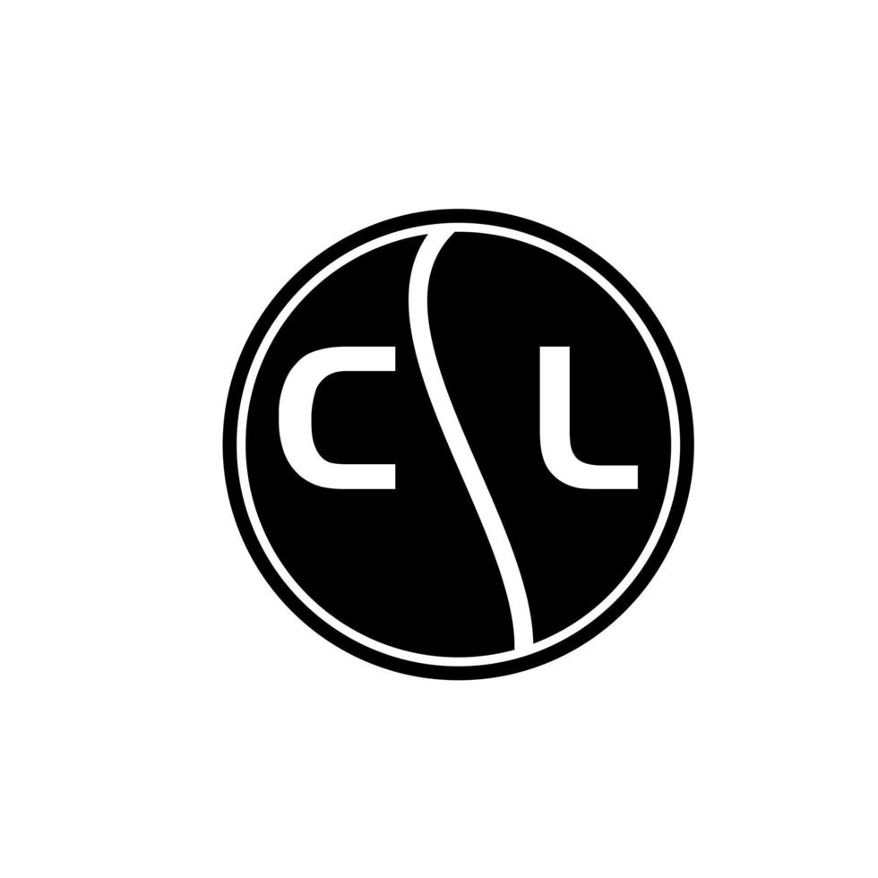 cl kreatives kreisbuchstabe-logokonzept. cl Briefgestaltung. vektor