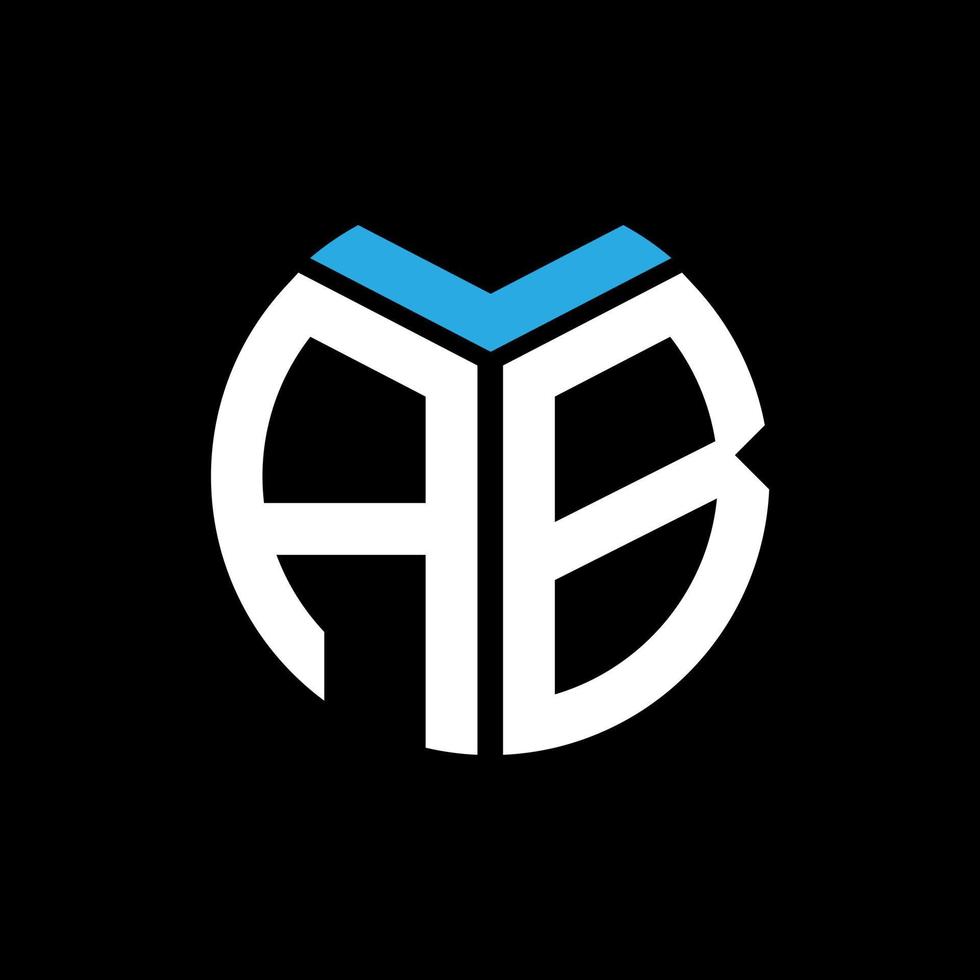 ab kreatives Kreisbuchstabe-Logokonzept. ab Briefgestaltung. vektor