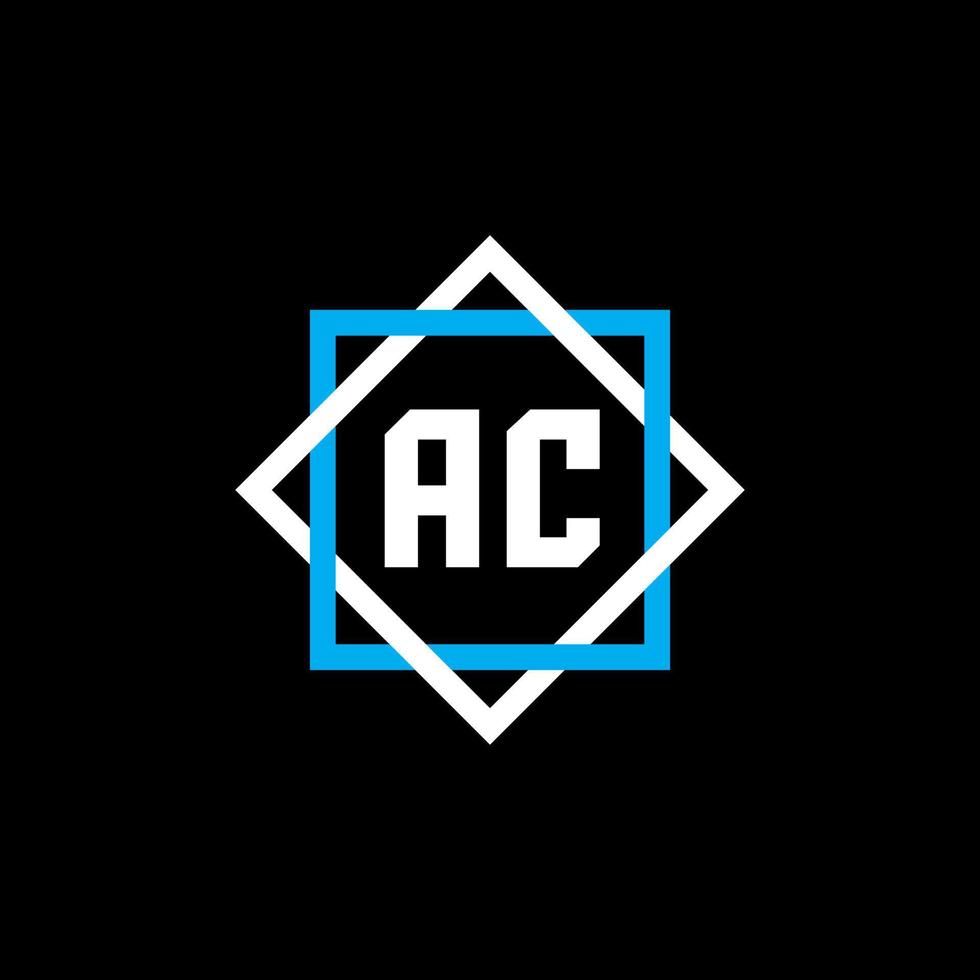 ac-Buchstaben-Logo-Design auf schwarzem Hintergrund. ac kreatives Kreisbuchstabe-Logokonzept. ac Briefgestaltung. vektor