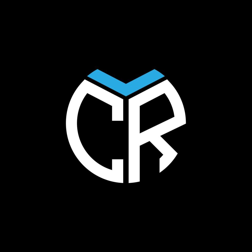 cr kreatives Kreisbuchstabe-Logokonzept. cr Briefgestaltung. vektor