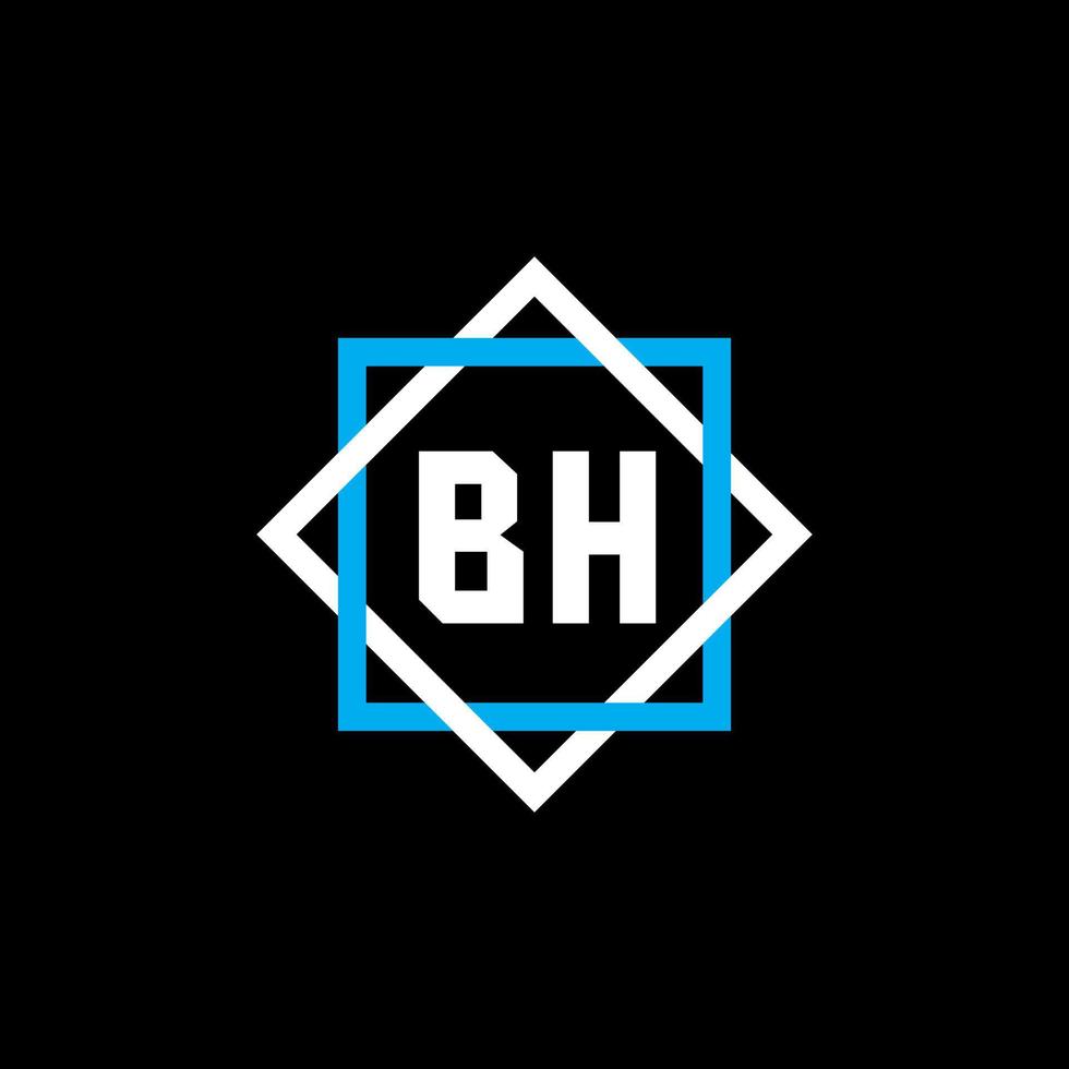 bh brev logotyp design på svart bakgrund. bh kreativ cirkel brev logotyp koncept. bh bokstavsdesign. vektor