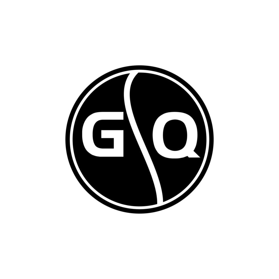 gq kreativ cirkel brev logotyp koncept. gq bokstavsdesign. vektor