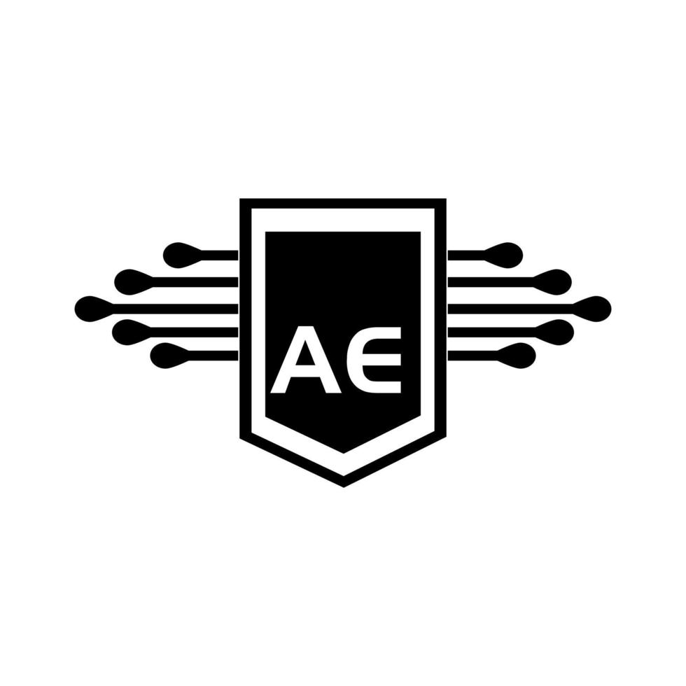 ae kreativ cirkel brev logotyp koncept. ae bokstavsdesign. vektor