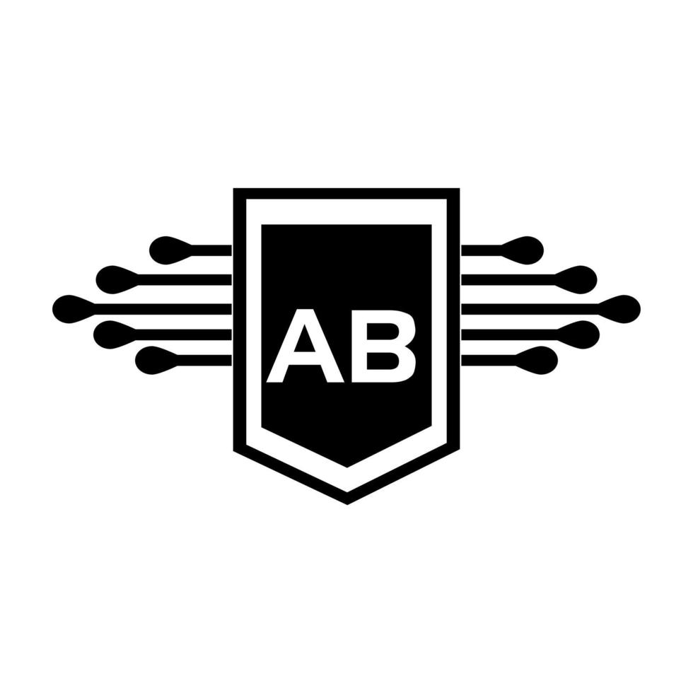 ab kreatives Kreisbuchstabe-Logokonzept. ab Briefgestaltung. vektor