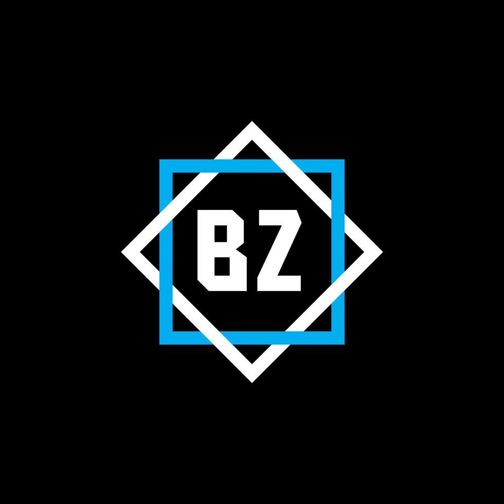 bz-Brief-Logo-Design auf schwarzem Hintergrund. bz kreatives Kreisbuchstabe-Logokonzept. bz Briefgestaltung. vektor