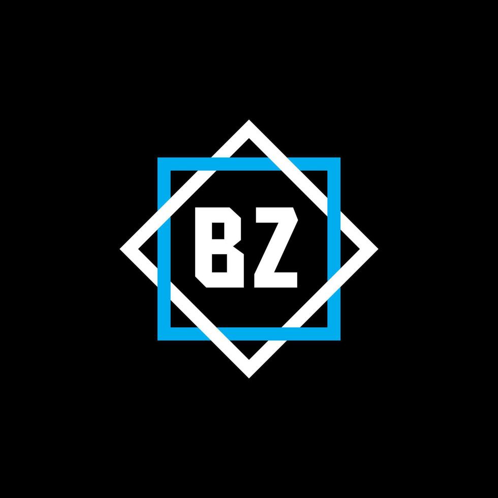 bz brev logotyp design på svart bakgrund. bz kreativa cirkel brev logotyp koncept. bz bokstavsdesign. vektor