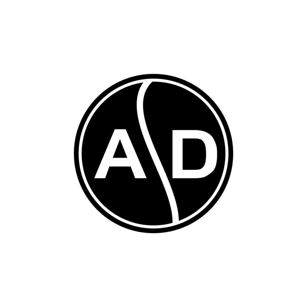 annons brev logotyp design på svart bakgrund. annons kreativ cirkel brev logotyp koncept. annonsbokstavsdesign. vektor