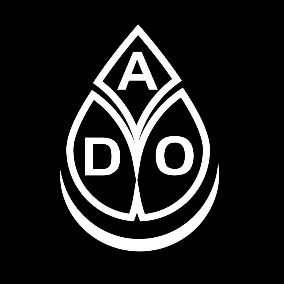 Ado kreativer Kreis Brief Logo-Konzept. Ado Briefgestaltung. vektor