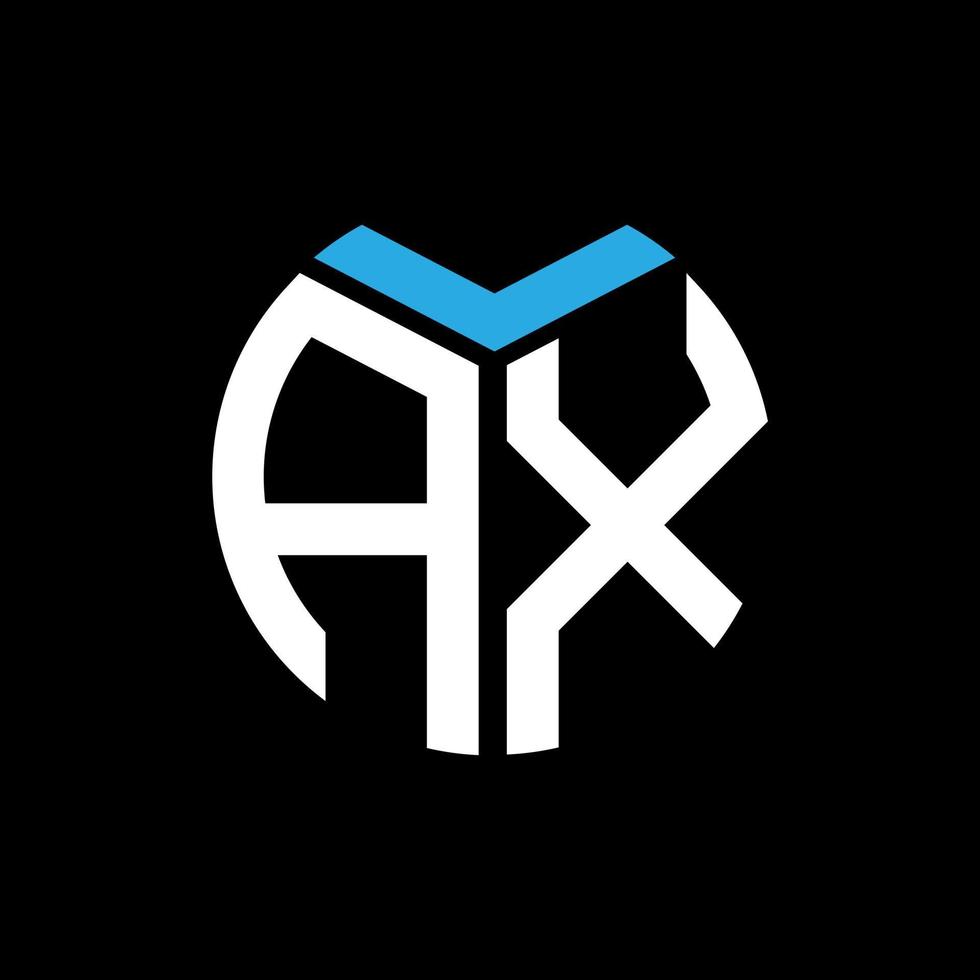 ax kreatives kreisbuchstabe-logokonzept. Axt Briefgestaltung. vektor