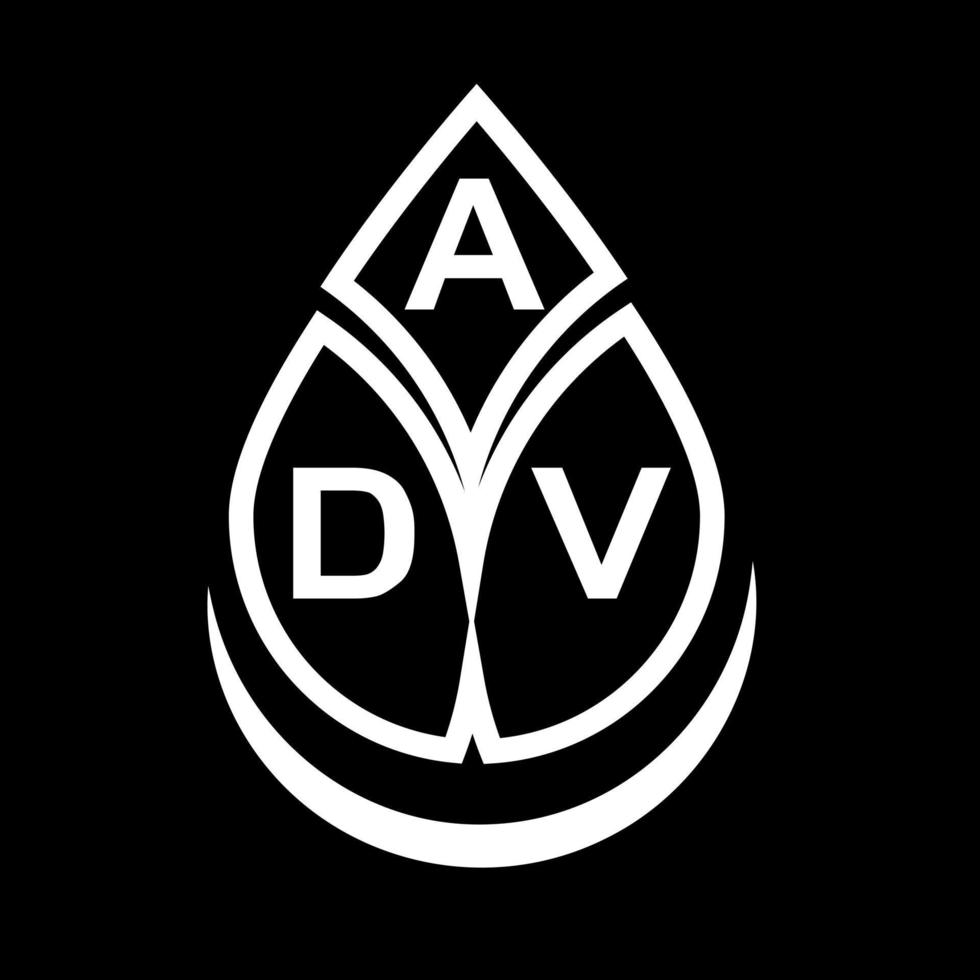 adv kreativ cirkel brev logotyp koncept. adv bokstav design. vektor