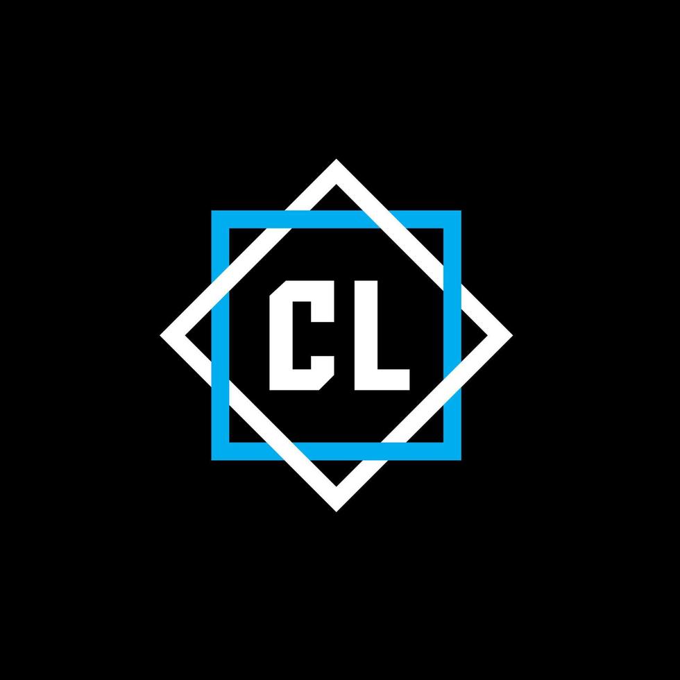 cl-Buchstaben-Logo-Design auf schwarzem Hintergrund. cl kreatives kreisbuchstabe-logokonzept. cl Briefgestaltung. vektor