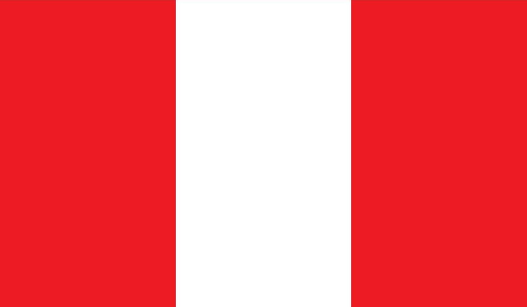 vektorillustration der peru-flagge. vektor