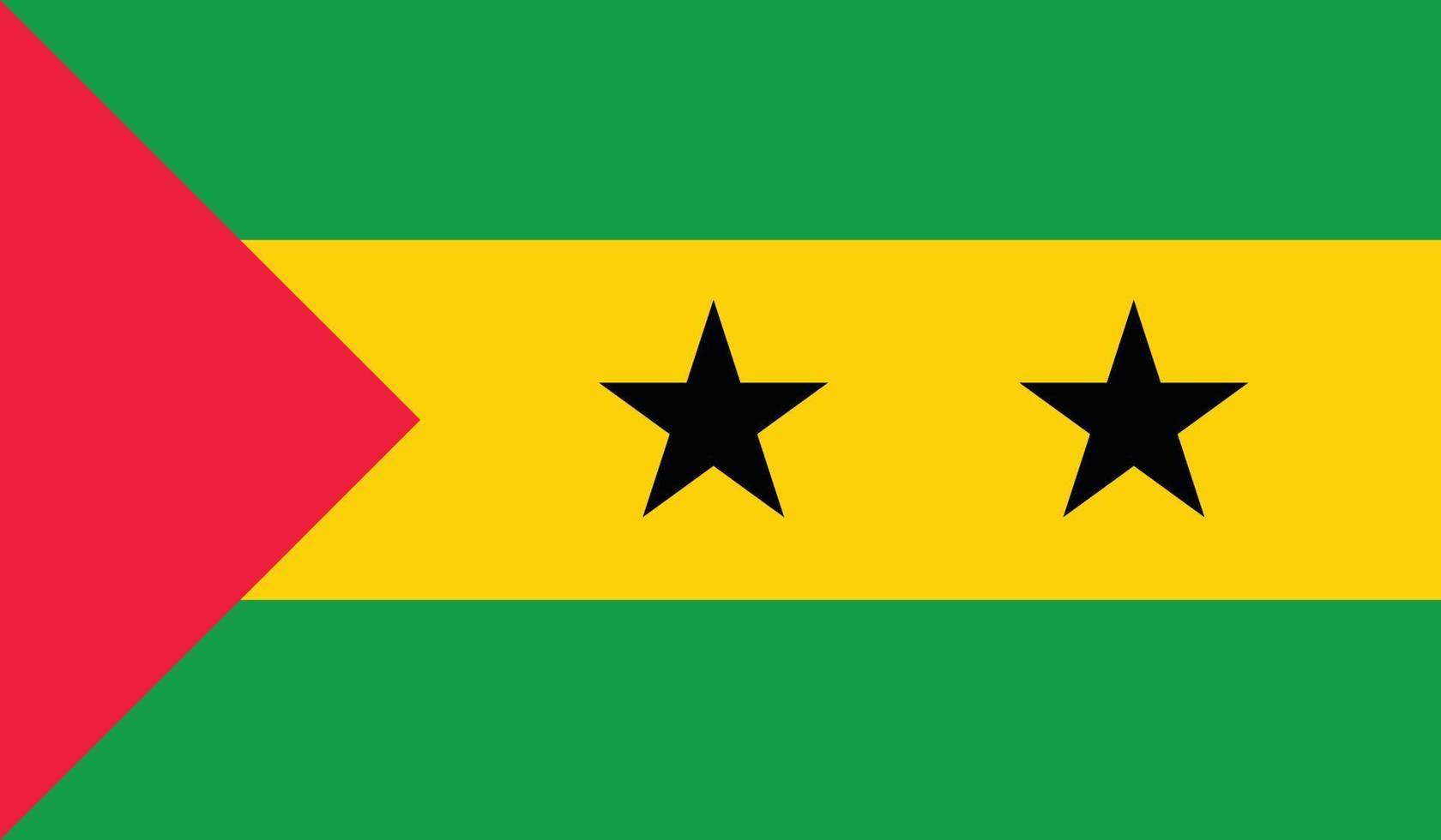 Vektorillustration der Flagge von Sao Tome und Principe. vektor