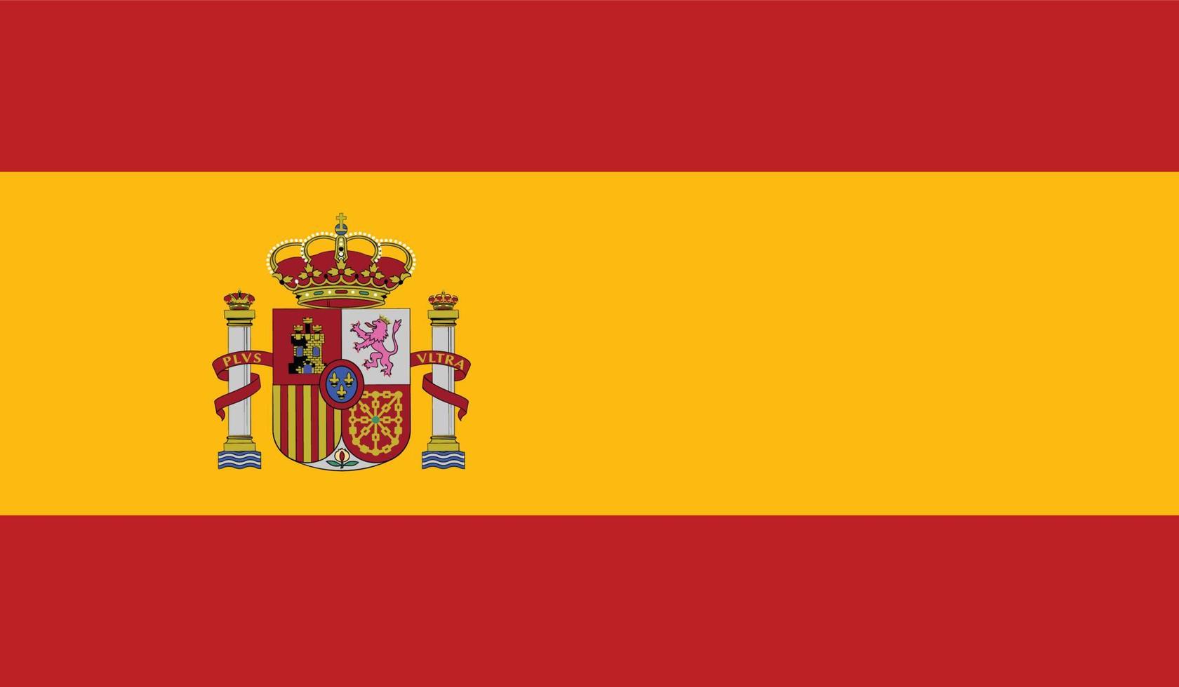 vektor illustration av Spanien flagga.