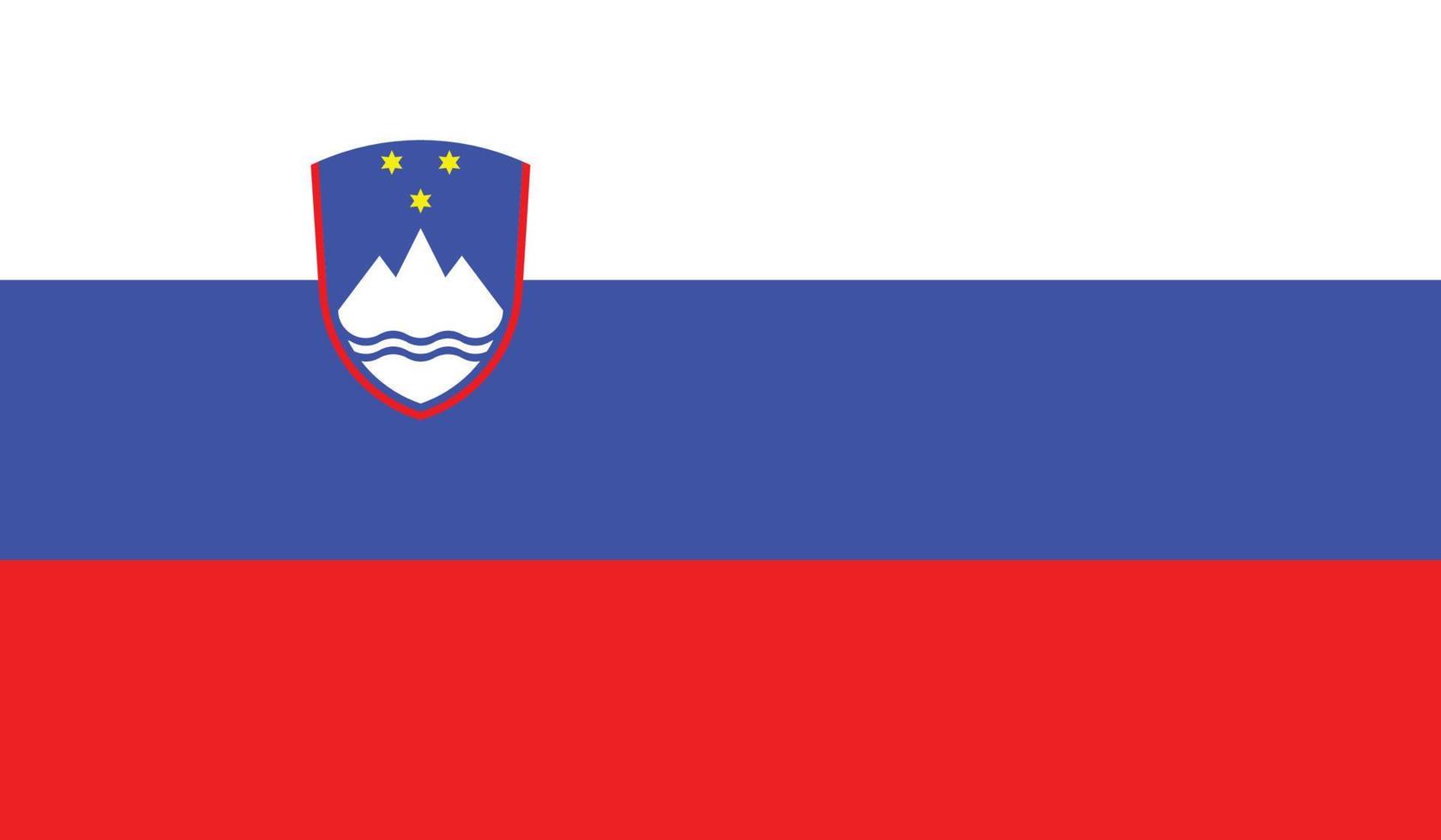 Vektorillustration der slowenischen Flagge. vektor