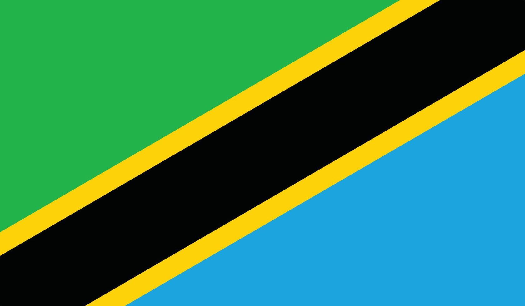 vektorillustration der tansania-flagge. vektor