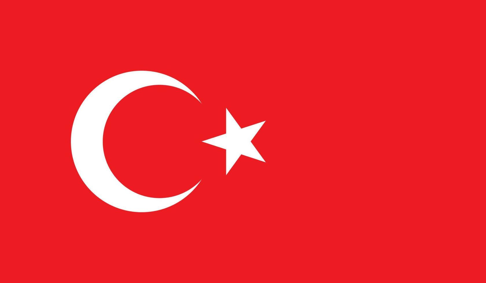 vektor illustration av Turkiet flagga.