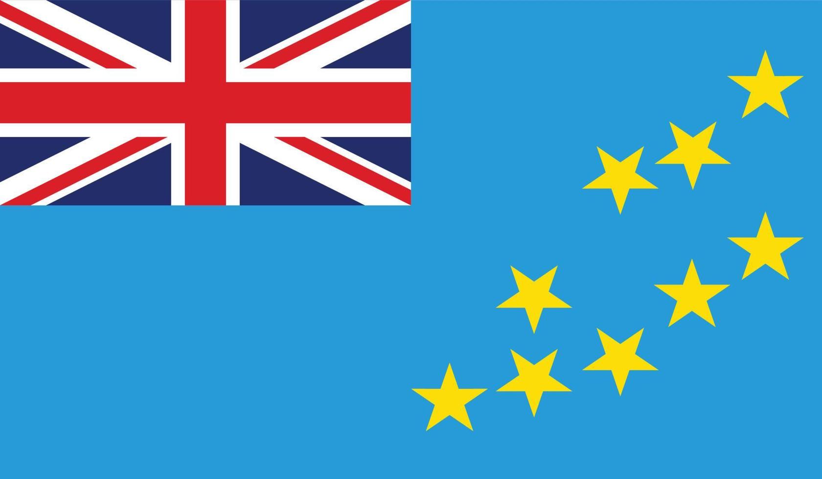 vektor illustration av Tuvalu flagga.