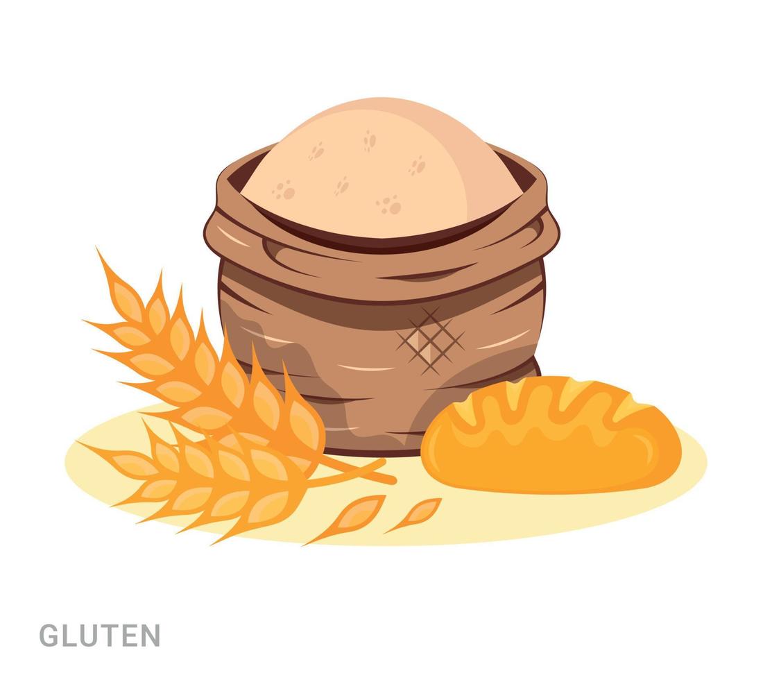 illustration av gluten vektor