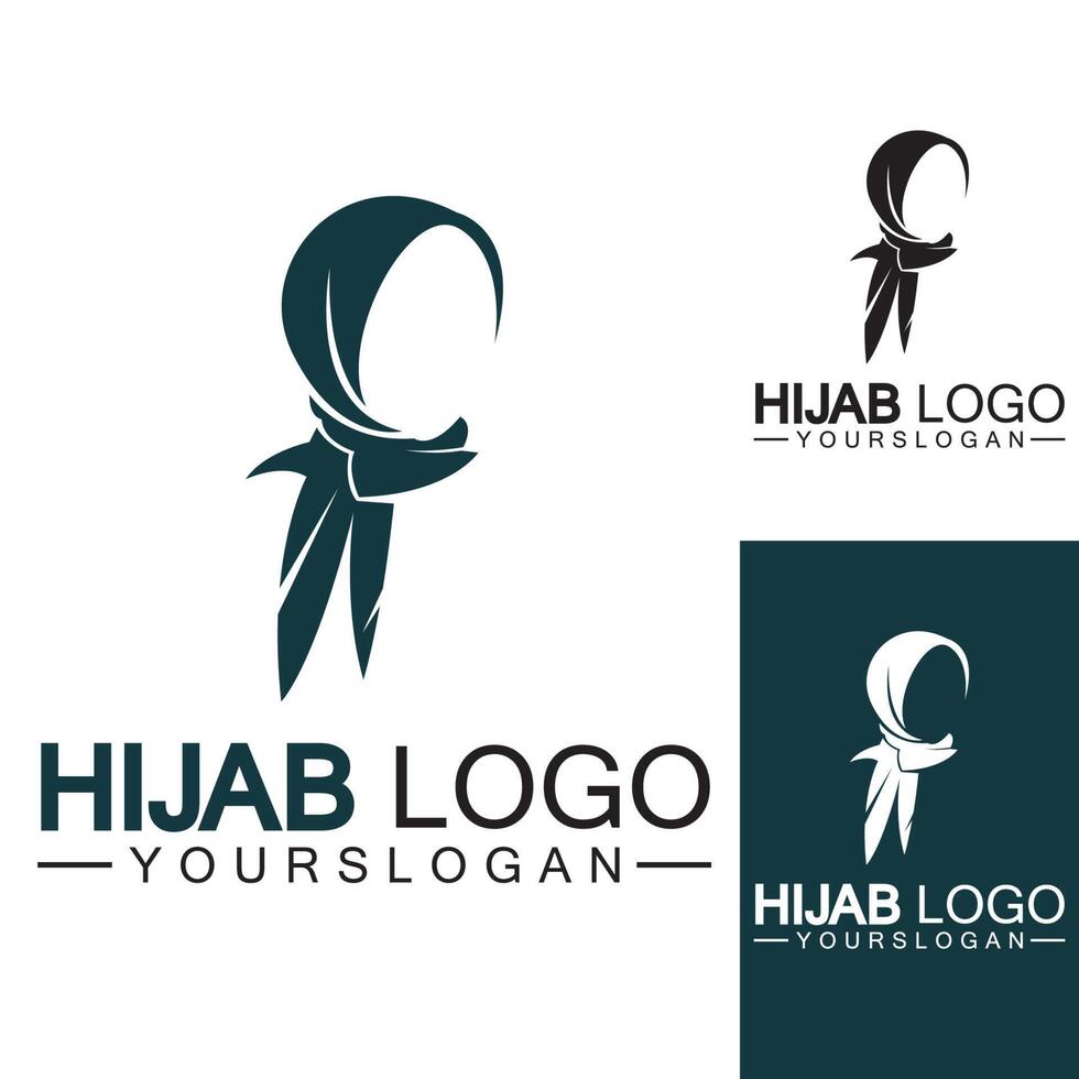 Hijab-Logo-Design-Vektorvorlage vektor