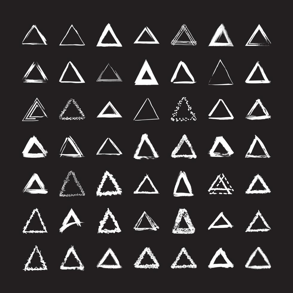 samling av texturerade triangulära ramar vektor