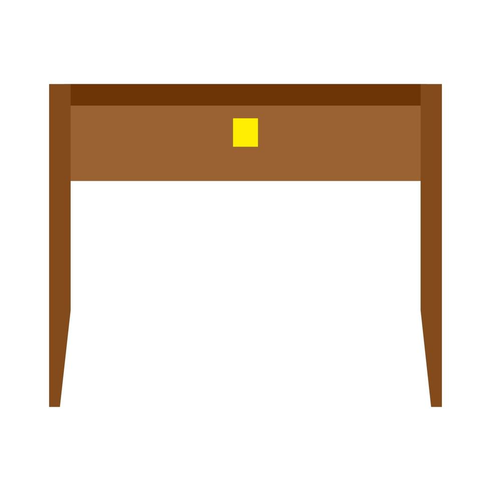 skrivbord office framifrån vektor bord. business trä arbetsplats isolerade platt ikon