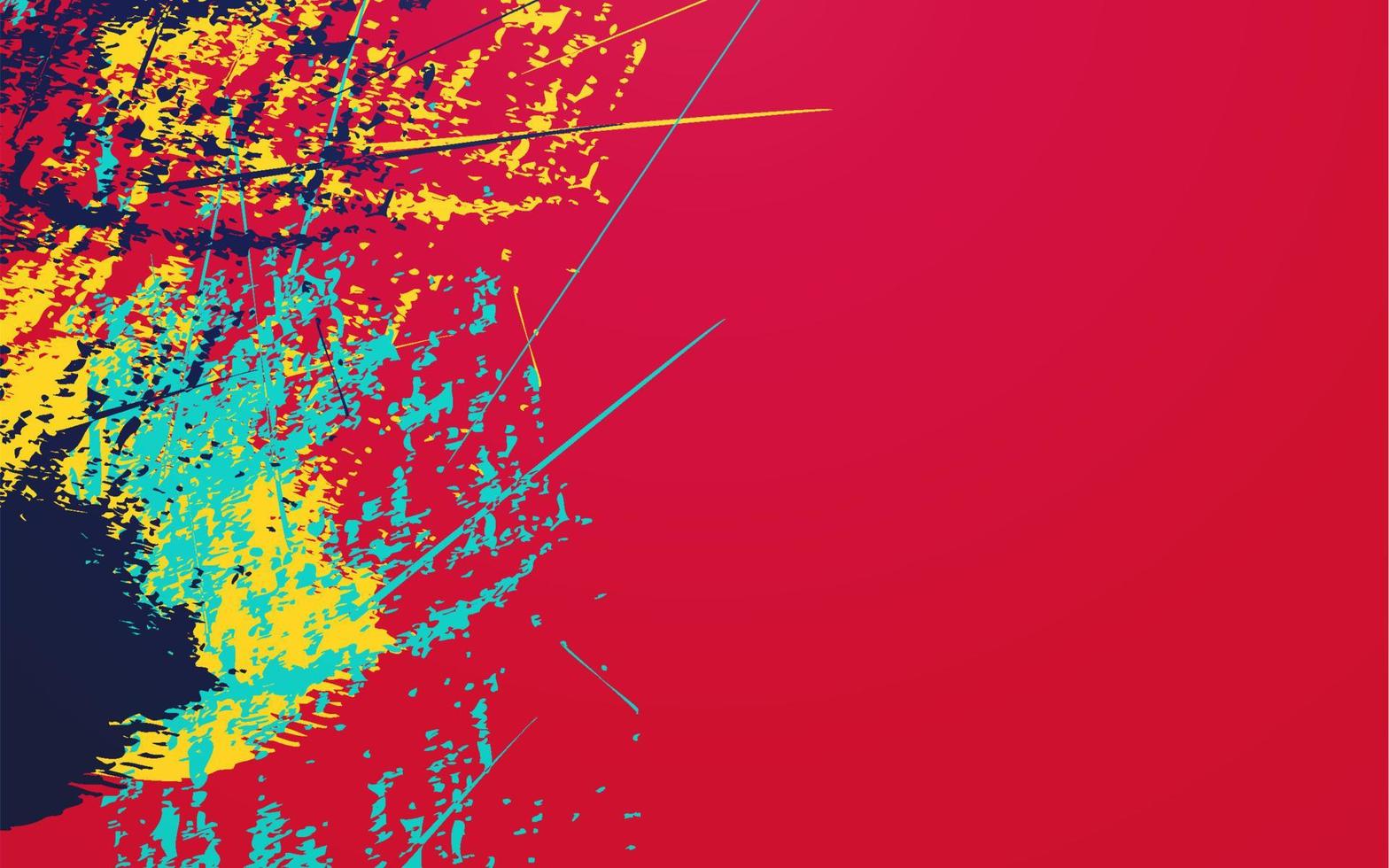 abstrakte Grunge-Textur rot bunt spritzen Farbe vektor