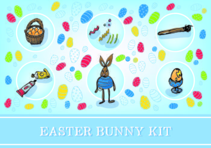 Ostern Free Bunny Kit Vektor