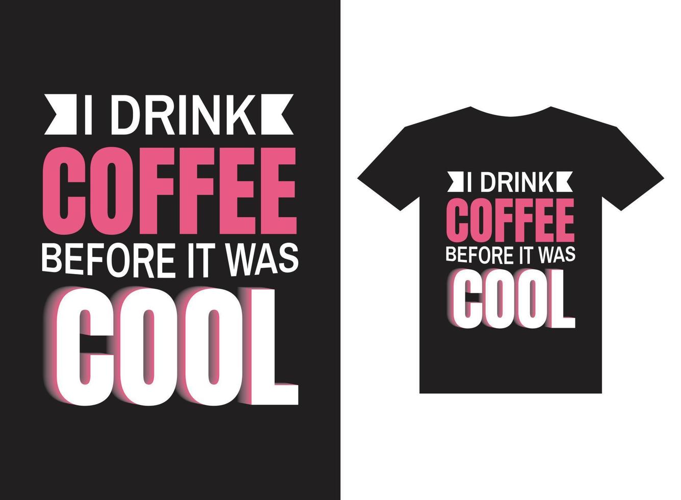 kaffe tshirt design typografi för tryck vektor