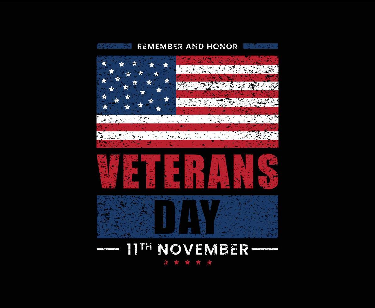 veterans day usa flagga illustration vektor t-shirt design