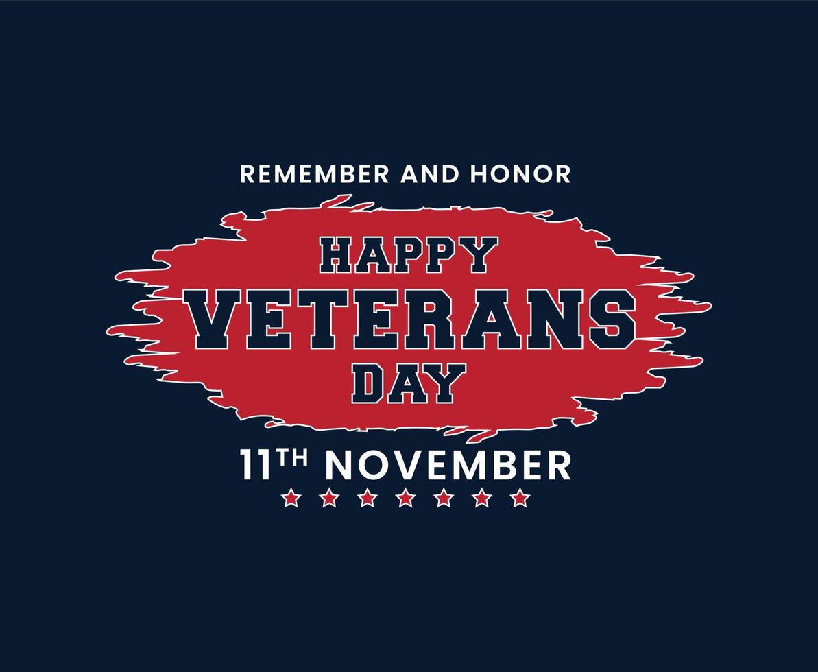 Happy Veterans Day Typografie-Vektor-T-Shirt-Design vektor