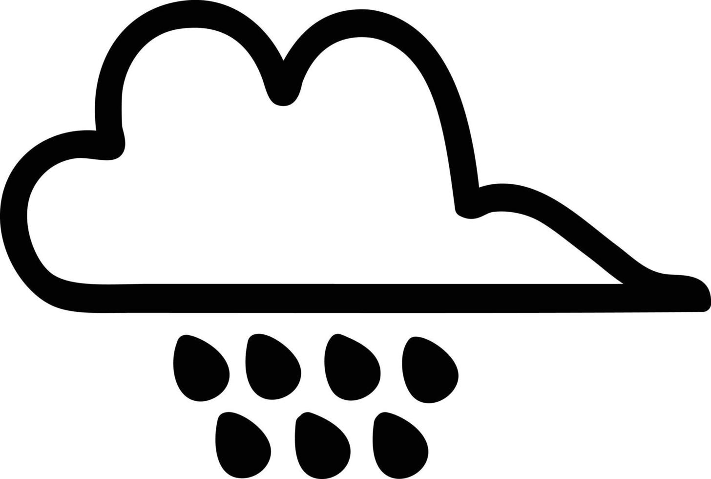 Symbol für Regenwolke vektor