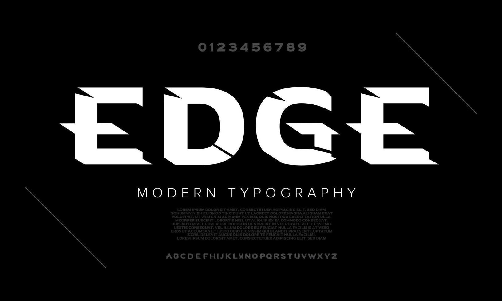 enkla minimala moderna alfabetteckensnitt. typografi minimalistisk urban digital mode framtida logotyp teckensnitt vektor