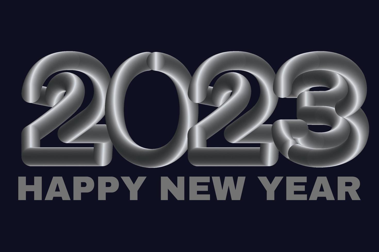 appy neues Jahr 2023 Winterurlaub Grußkarten-Design-Vorlage. ende 2022 und anfang 2023. das konzept für den beginn des neuen jahres. das Kalenderblatt dreht sich um und das neue Jahr beginnt vektor