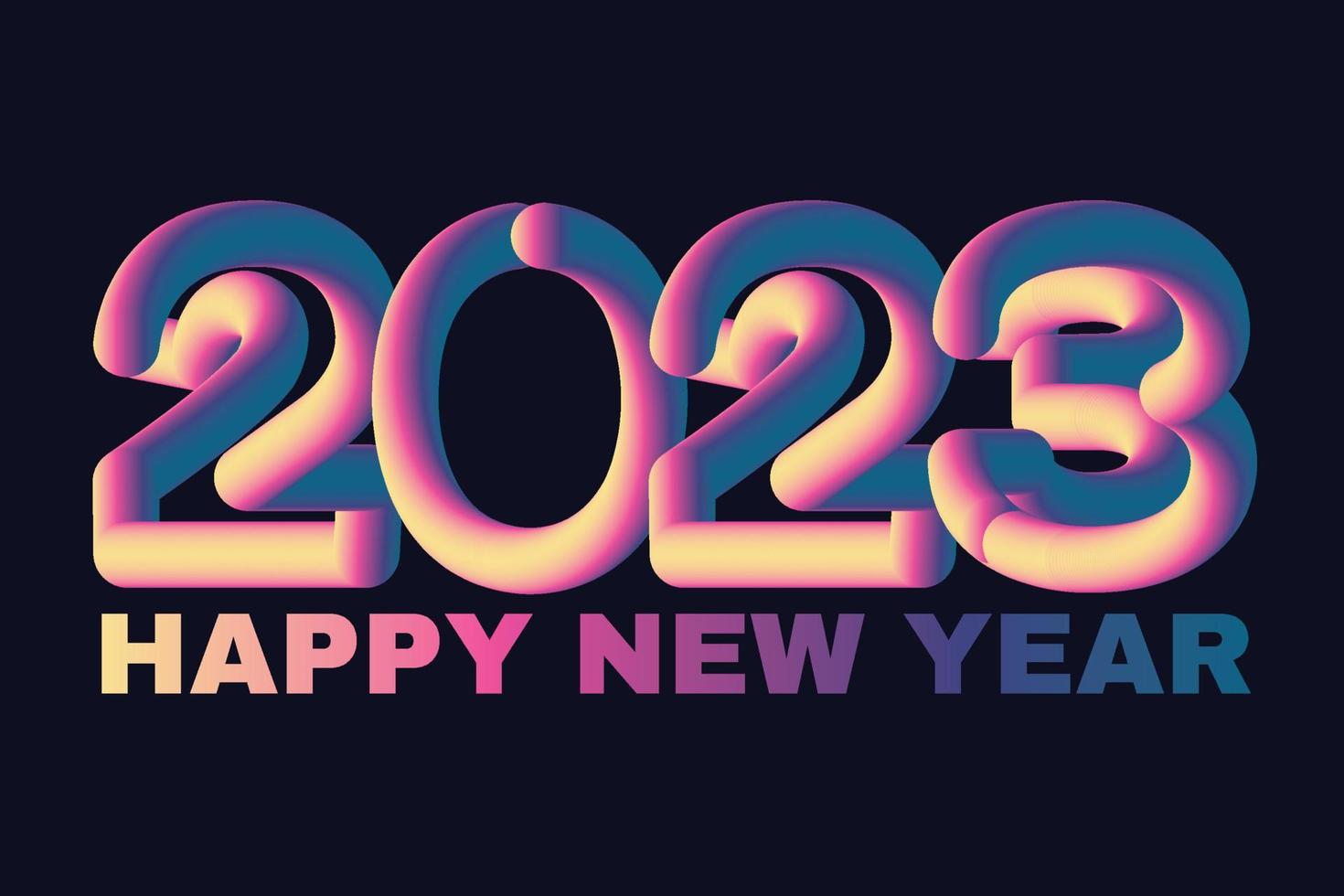 frohes neues jahr 2023 winterurlaub grußkarte entwurfsvorlage. ende 2022 und anfang 2023. das konzept für den beginn des neuen jahres. das Kalenderblatt dreht sich um und das neue Jahr beginnt vektor