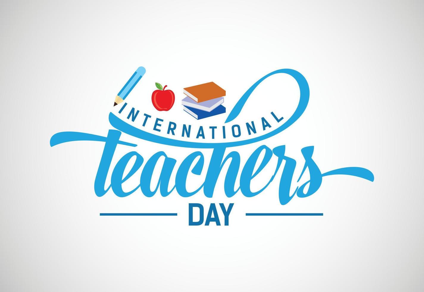 Happy World Teacher's Day Vector Illustration für Poster, Broschüren, Banner und Grußkarten