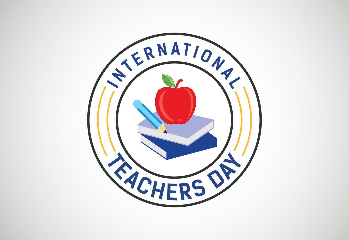 Happy World Teacher's Day Vector Illustration für Poster, Broschüren, Banner und Grußkarten