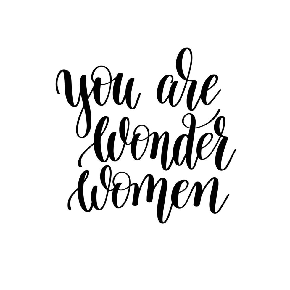 you are wonder woman.kan användas för t-shirttryck, muggtryck, kuddar, modetrycksdesign, barnkläder, babyshower, hälsningar och vykort. t-shirt design vektor