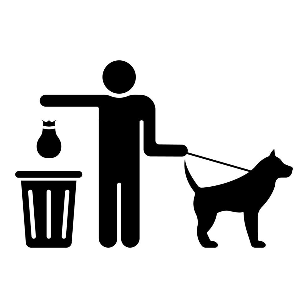 Hundekot-Dung-Piktogramm verbieten. Tierhaufen schwarze Silhouette Symbol verbieten. Verbotenes rotes Stop-Symbol für den Stuhlgang von Haustieren. kein Zeichen für erlaubte Parkzonen-Tierkot. sauberer Bereich. isolierte Vektorillustration. vektor