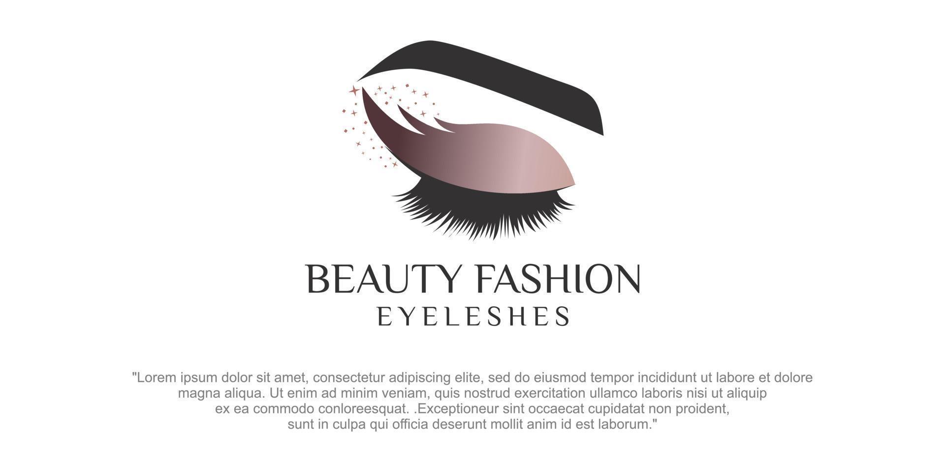 Beauty-Wimpern-Logo-Vektorvorlage vektor